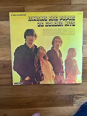 MAMAS & PAPAS Original 1973  20 Golden Hits  2-LP W Monday Monday NM+ Used • $49.99