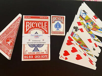 Jumbo Split Magic Card Trick Bicycle Deck - Mentalism Diagonal Cut - Big Box • $35