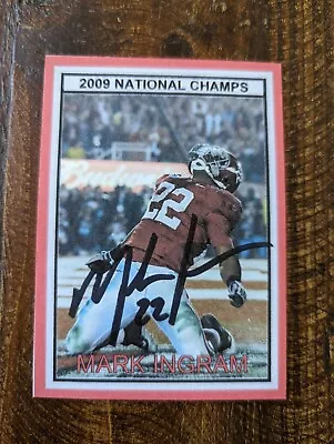 Mark Ingram Auto Signed Alabama Heisman Card 2009 Coa Saints National Champions • $9.99