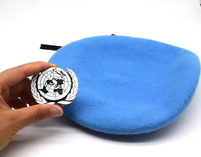 United Nations Peacekeeping Force UN BLUE BERET W UN Badge Woolen Cap 60cm • £22.68
