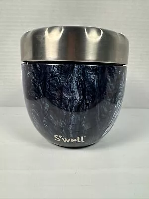 S'well Eats Insulated Stainless Steel Food + Prep Bowl Azurite Marble • $19.50