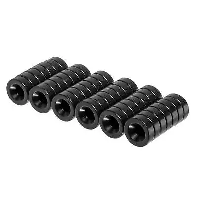 3/8 X 1/8 Inch Neodymium Countersunk Ring Magnets N42 With Black Epoxy (42 Pack) • $19.99