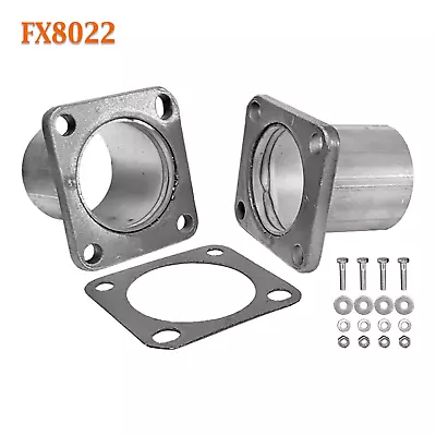 FX8022 2 1/4  OD Universal QuickFix Exhaust Square Flange Repair Pipe Kit • $38.77
