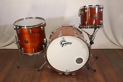 Gretsch USA Walnut 3pc Drum Set Kit Vintage 1970's • $2175.92