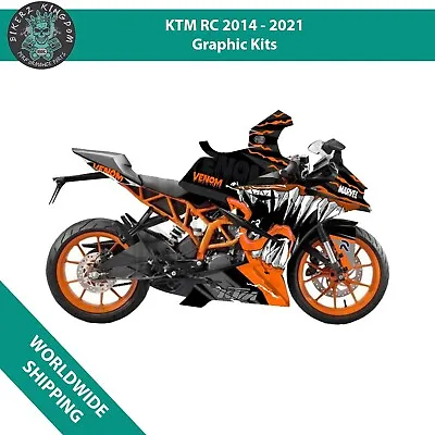 Orange Venom Decal Wrap Fits KTM RC Graphic Kit K125 To 390 2014 To 2021 • $130.63