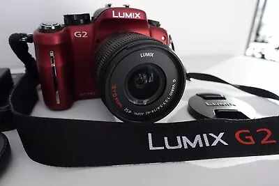 Panasonic Lumix DMC G2 Camer+ Lens 14-45/3.5-5.6 Charger Battery Neck Strap • $250