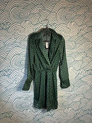 BNWT Nasty Gal Dress Green And Blue Peacock Shirt Satin Dress Size 8 • £2