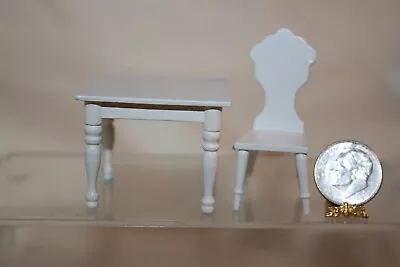 Miniature Dollhouse David Krupick Antique Farmhouse Table & Chair 1:24 • $14.99