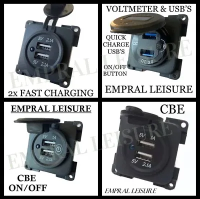 12v CBE C-Line USB Socket Charger Voltmeter Display Campervan Motorhome Caravan • £17.99