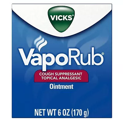 Vicks Vaporub Ointment Soothing Cough Suppressant Topical Analgesic 6oz 3 Pack • $56.67