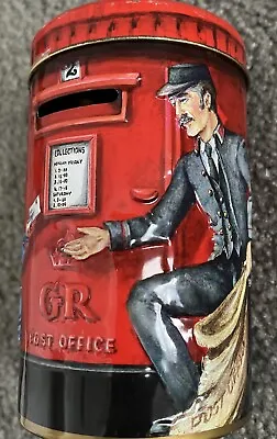 Vtg?? Churchill’s Heritage Of England Embossed Post Box Money Bank Empty Tin • $4