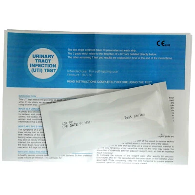 £2.95 • Buy 2 X UTI Urine Urinary Tract Infection Cystitis Bladder Test Strip Kits