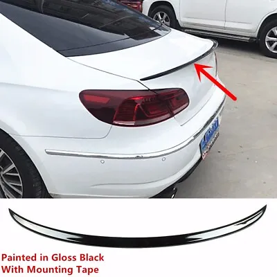 Fits 2013-2018 VW Volkswagen CC Gloss Black R-Line Style Rear Trunk Spoiler Wing • $59.93