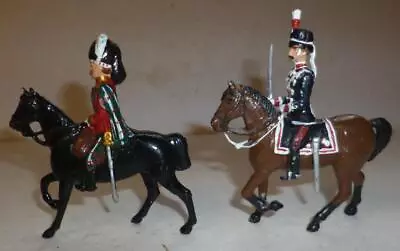 TWO WHITE METAL DORSET SOLDIERS OR SIMILAR MOUNTED SOLDIERS - 54mm • £4.99