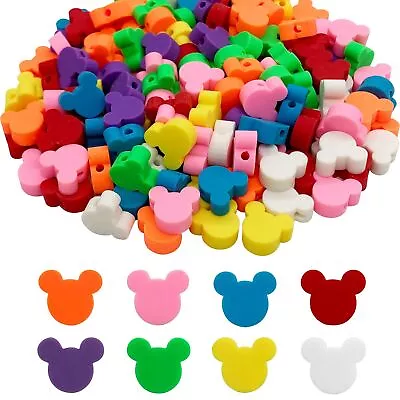 100 Pcs Mouse Head Polymer Clay Beads Mixed Heishi Spacer Beads Supplies For ... • $24.44