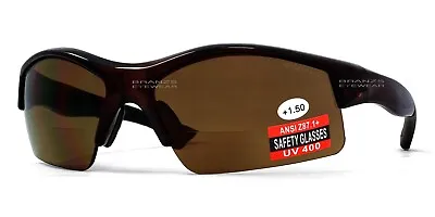 Magnifying Sunglasses Safety ANSI Z87.1 Bifocal Lens Reading Glasses Sun Readers • $11.95