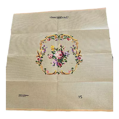 Creations Margot De Paris Floral Vintage LARGE 30x30 Needlepoint Canvas NEW • $24.99