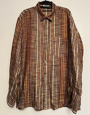 Missoni For Neiman Marcus Button-up Woven Long Sleeve Men’s Shirt Sz 52 • $39