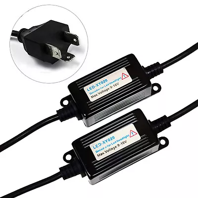 2X LED Headlight Canbus Error Free Anti Flicker Resistor Canceller Decoder H4 • $15.99