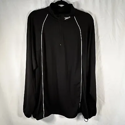 Mizuno Pullover Men's Medium Black Long Sleeve Collared Running Jacket • $18.99