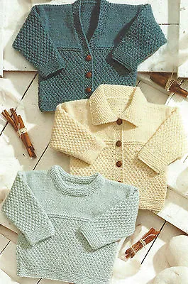 £1.99 • Buy Baby Knitting Patterns Cardigans Sweater 12-24  Prem Sizes DK Boys Girls 549