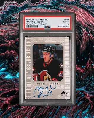 1998 Mint Marian Hossa Sign Of The Times Sp Authentic On Card Auto PSA 9 HOF • $50