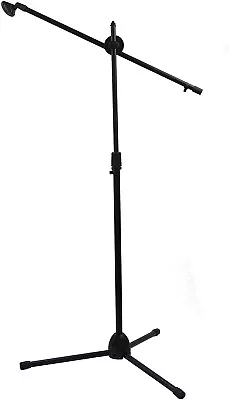 £16.99 • Buy Microphone Stand Height Adjustable Boom Metal With 1 Mic Clip Holder Tripod Base