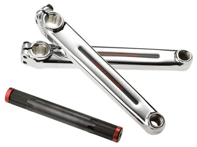 REDLINE FLIGHT Cranks BMX 3-piece Cranks 175mm Or 180mm Chrome - NEW - FREE Ship • $104.99