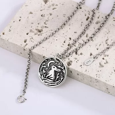 Rabbit Moon Pendant Necklace Round Jewelry ChainNecklace • $8.79