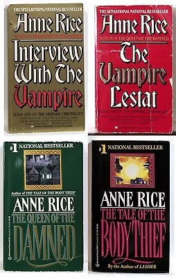 VAMPIRE CHRONICLES Lot Of 4 By Anne Rice Mm Pb INTERVIEW WITH LESTAT QUEEN+ • $11.99