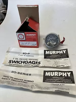 Genuine Murphy 20 P 7  Switchguage 0-300 Psi Nib • $50