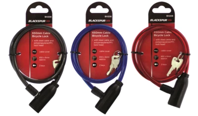 £2.49 • Buy 65cm Bike Lock Cable With 2 Keys 650mm Strong Steel Bicycle Security Chain