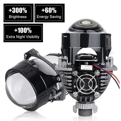 2.5'' Bi-LED Projector Len Car Headlight 70W Retrofit LED Headlamp High-Low Beam • $59.88