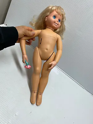 Vintage 1989 Tyco My Pretty Ballerina Doll 16  VERY CLEAN BUT Naked  WORKING  • $12.99