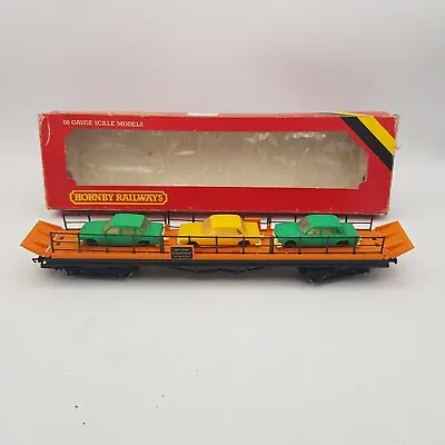 Hornby R126 Car Transporter In Box With 3 Cars Model Railway Layout • £15