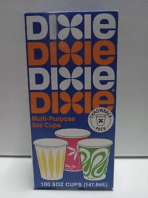 Dixie Multi Purpose Cups 5oz 100 Count Throwback Pack Taped Box Red Green Blue • $13.74