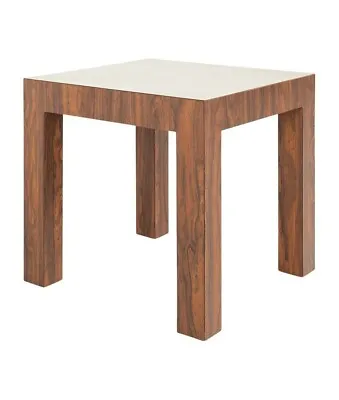 Milo Baughman Style Mid Century Rosewood And White Laminate Side Table • $1147