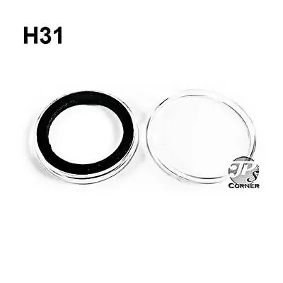 AirTite H31mm (1.220 ) Coin Holder Capsules With Black Rings Quantity Of 10 • $12.95