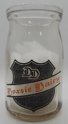 $29.99 • Buy Doxsie Dairy Ashtabula, Ohio OH 2 Color Pyroglazed 12 Ounce Cottage Cheese Jar