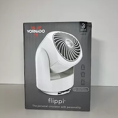 New Vornado Flippi V6 Compact White Oscillating Vortex Airflow Circulator Fan • $24.99