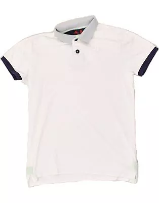 KAPPA Mens Polo Shirt Large White Cotton BE02 • £14.36