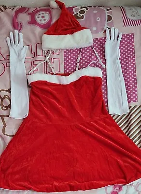 Sexy Christmas / Mrs. Clause Outfit - Medium + Hat + Gloves • $15