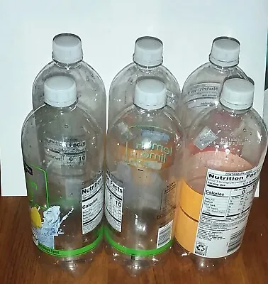 Empty Plastic Clear 1 Liter Soda Water Pop Bottles 6 Pack • $3.96