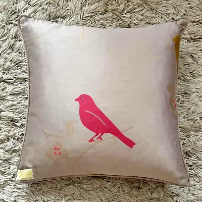 John Lewis FEATHER Cushion BIRD Print LONDON NW1 • £10