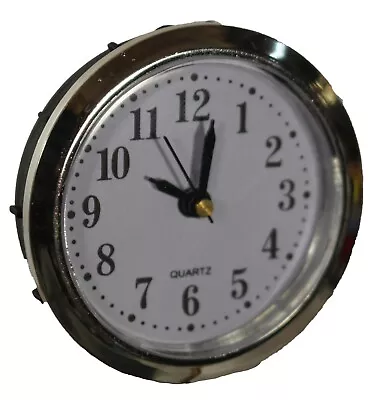 SILVER CARAVAN WALL CLOCK 60mm ANALOGUE QUARTZ CARAVAN RV MOTORHOME JAYCO PARTS • $5.80