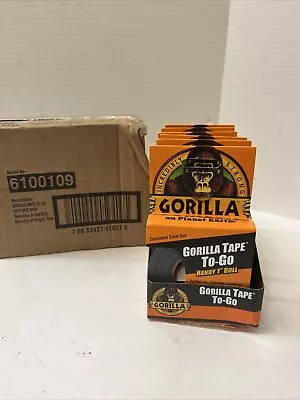 Gorilla Tape Mini Duct Tape To-Go 1  X 30 Ft Travel Size Black Lot Of 6 • $40.80