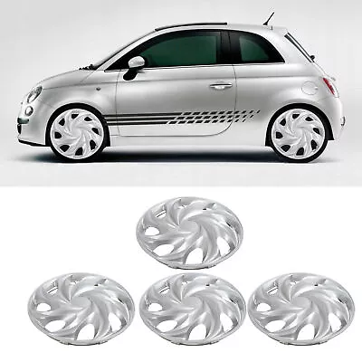 AGS 4 Pcs 14 Inch Wheel Hub Cap Universal Fit Silvery Wheel Hub Rim Cover For • $125.58