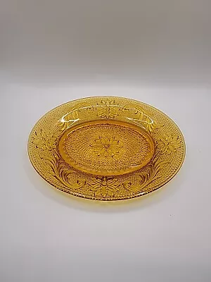 Vintage Amber Tiara Depression Glass Luncheon Oval Plate 6 3/4  X 8 1/4  -Qty 3  • $25