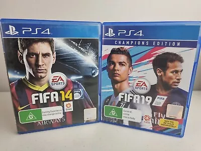 FIFA 14 + 19 Champions Edition Sony PS4 PlayStation Soccer Football Games • $22