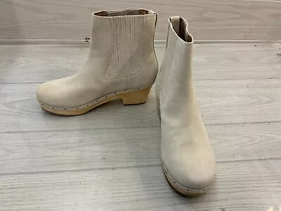 Frye Millie Platform Chelsea Boots Women's Size 9.5 M Beige NEW MSRP $298 • $100